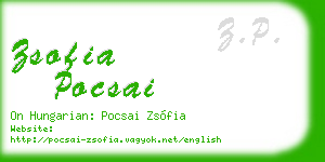 zsofia pocsai business card
